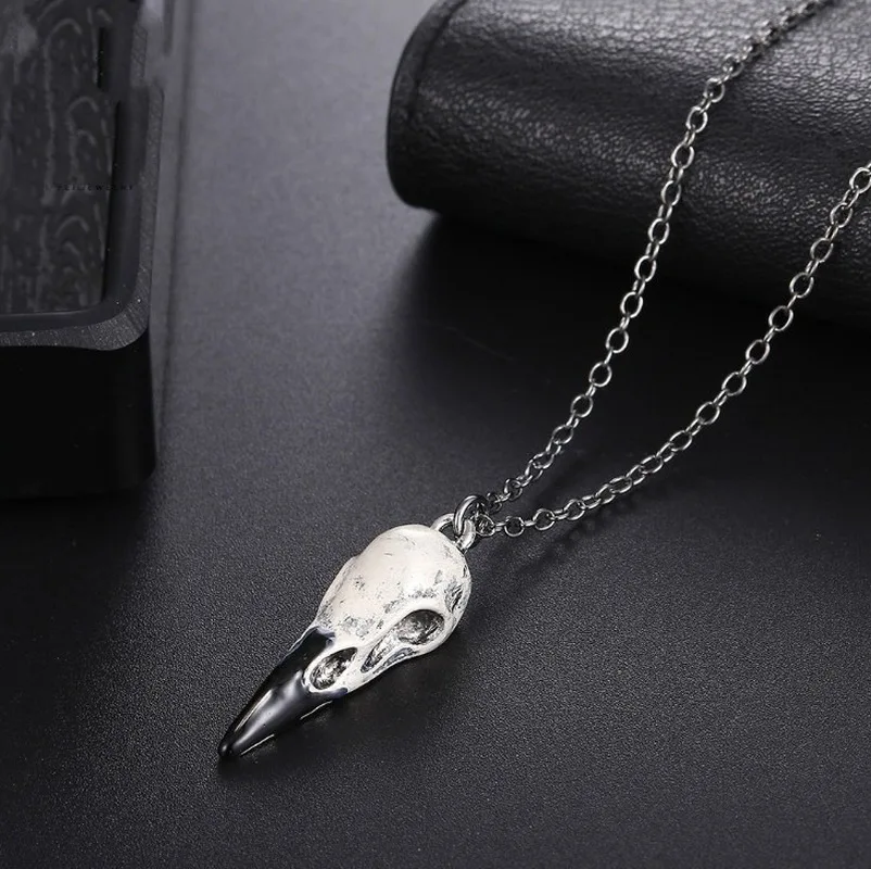 Punk Three-dimensional Crow Skull Pendant Necklace Holiday Jewelry Men's | Украшения и аксессуары