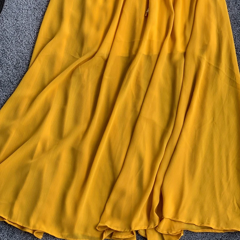 

2020 Summer Fashion Maxi Long Beach Dress Stretch Slash Neck Strapless Flare Sleeves Ruffled Fairy Causal Runway Dress Women