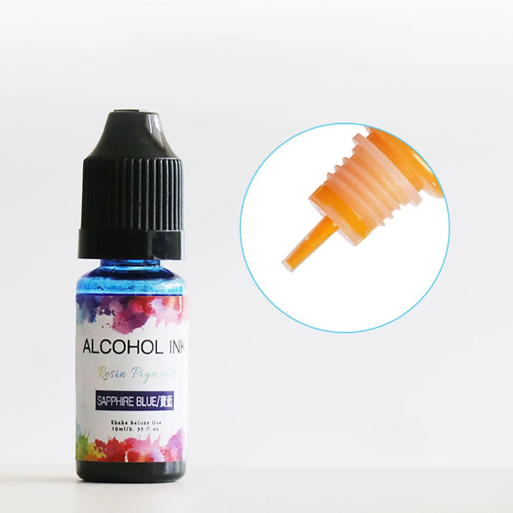 

10ml Art Ink Alcohol Resin Pigment Liquid Colorant Dye Ink Diffusion for UV Epoxy Resin DIY Jewelry Making 20 Colors