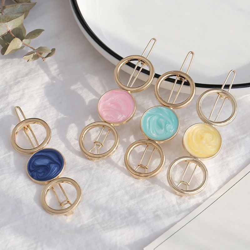 

1 шт. женские Ацетат круглые звезды сплава зажим для волос, головные уборы для волос украшение ободок заколка для волос, заколка для волос мо...