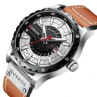 Мужские кварцевые часы с отображением времени и календаря, водонепроницаемые, 3 АТМ