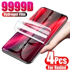 4 шт. Гидрогелевая пленка для Xiaomi Redmi Note 10 7 8 9 Pro 9A, полное покрытие, Защитная пленка для POCO F3 M3 X3 NFC Pro