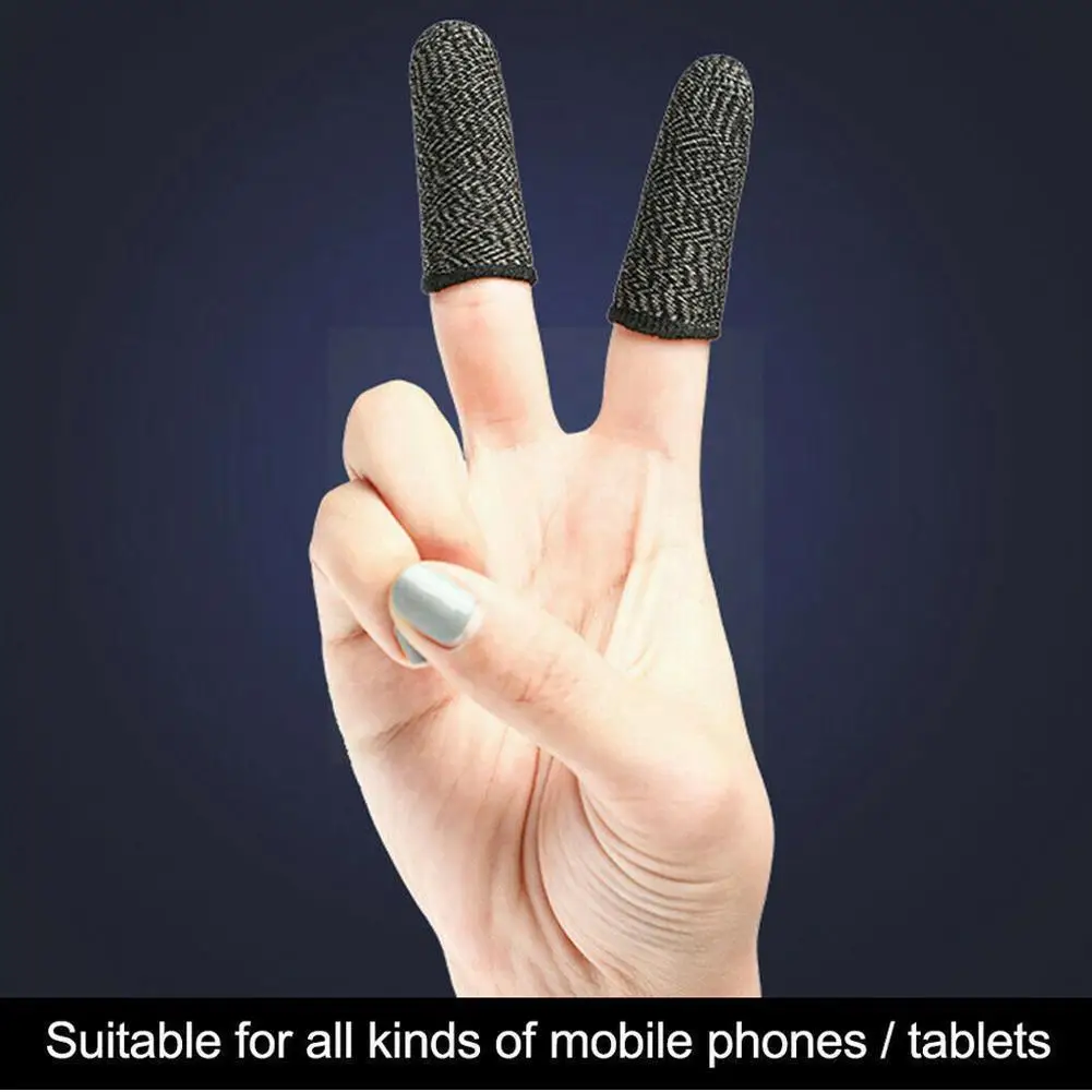 

2pcs Beehive Sleep-proof Sweat-proof Professional Screen Thumbs Finger Sleeve For Pubg Mobile Phone Game Gaming Gloves V2v7