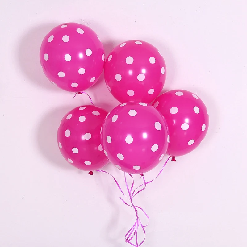 rose dot 10pcs Детские Мультяшные вечерние шары на день рождения с изображением милой пчелки, латексные шары, флаги, игрушки на день рождения детей - Цвет: rose dot 10pcs