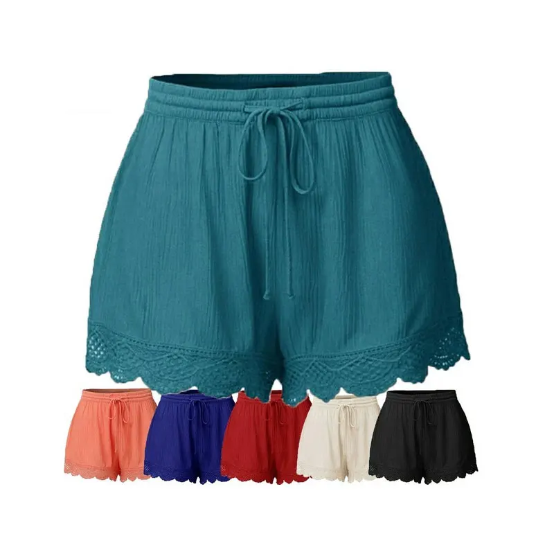 

The 2021 pants female pure color lace lace shorts casual pants fun your exclusive women