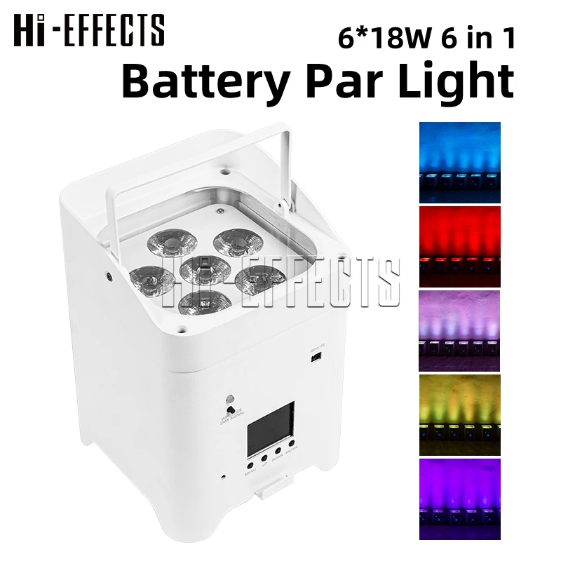 Светодиодный светильник Par RGBWA + УФ беспроводной WIFI приложение контрольный DMX 512