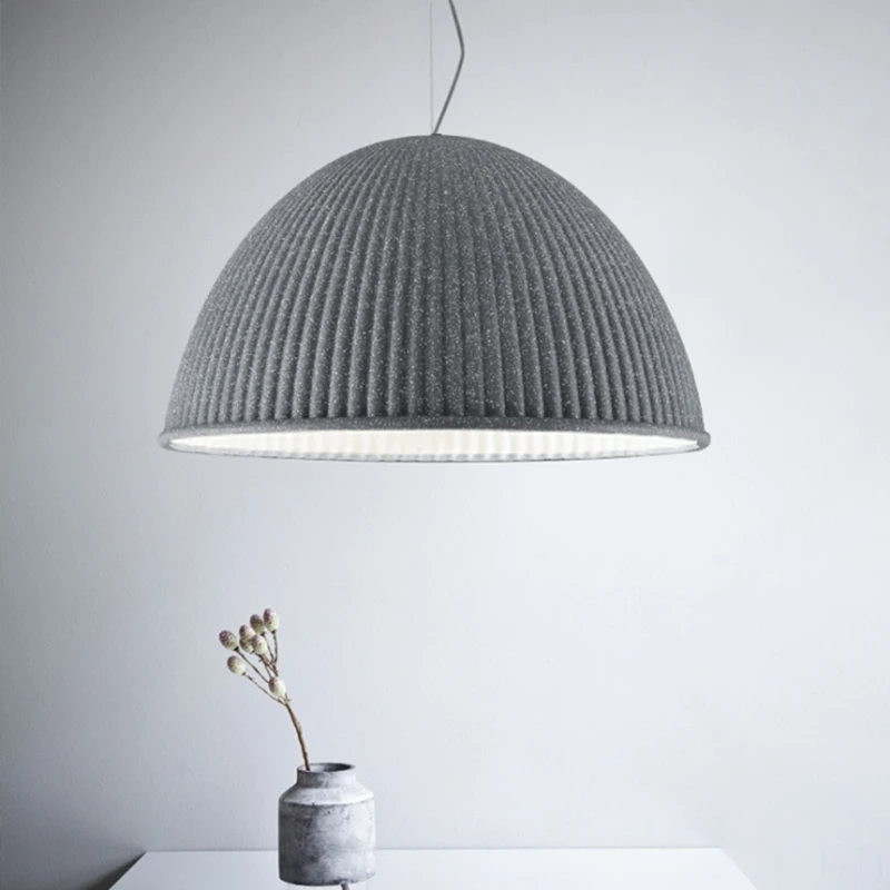 

Nordic Minimalist Gray Spot Resin Single Head Living Room LED Pendant Lamp Bedroom Dining Room E27 Lighting adjust Hanging Lamp