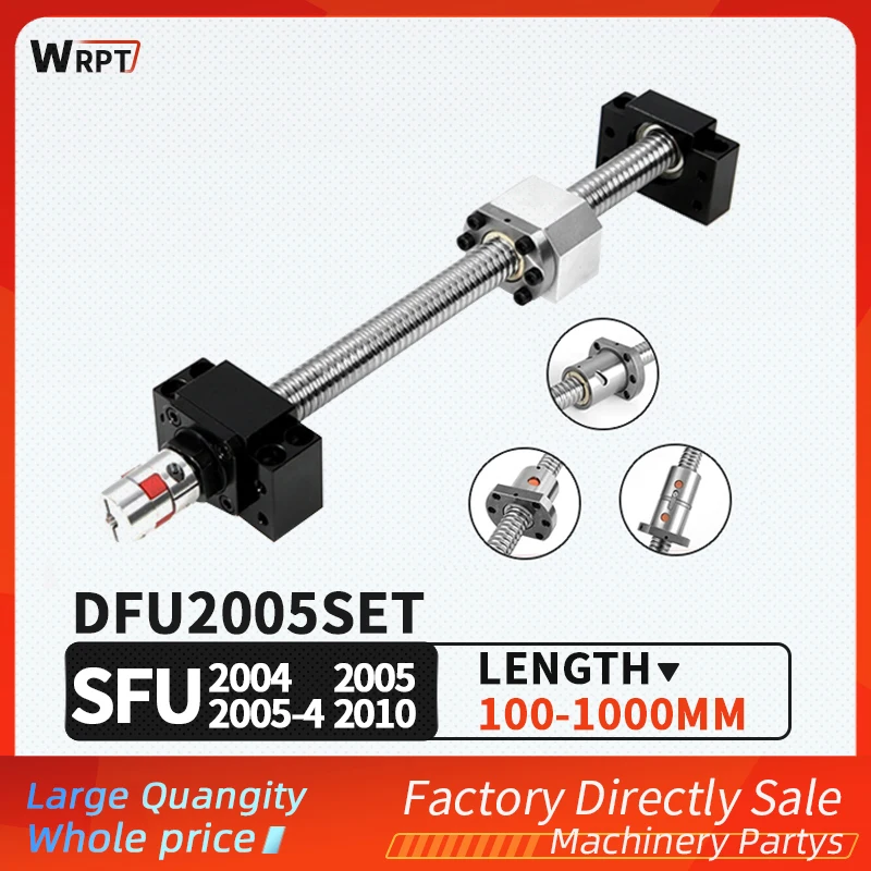 Длина 100 мм-1000 мм SFU2004-3 SFU2005-3 SFU2005-4 SFU2010-3 DFU2005-3 шариковый винт C7 + BKBF15 DSG20H XB30 * 40 муфта |