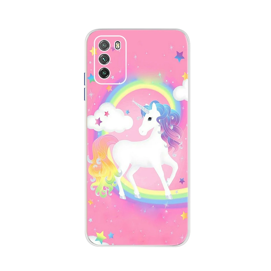 xiaomi leather case cosmos blue For Xiaomi Poco M3 Case Cute Painted Cover Case For Xiaomi Poco M3 Soft TPU Fundas 6.53'' Full Cover Coque PocoM3 Bumper Housing xiaomi leather case hard