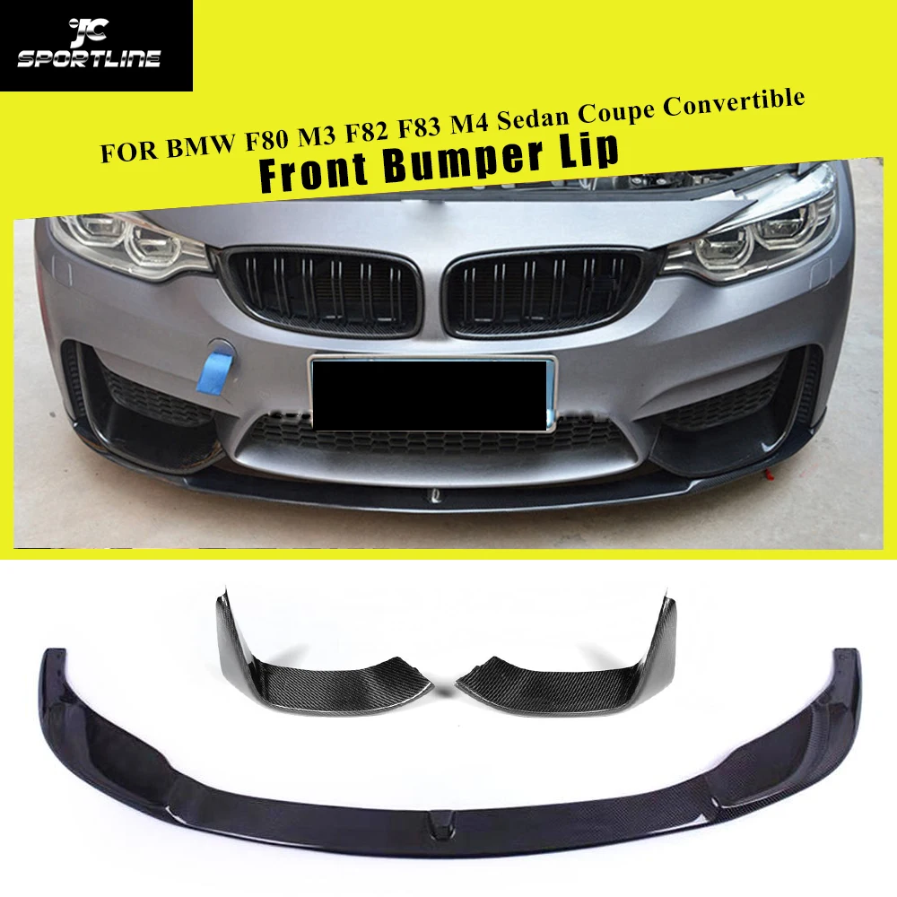 Передний бампер из углеродного волокна спойлер разветвители для BMW F80 M3 F82 F83 M4 Sedan