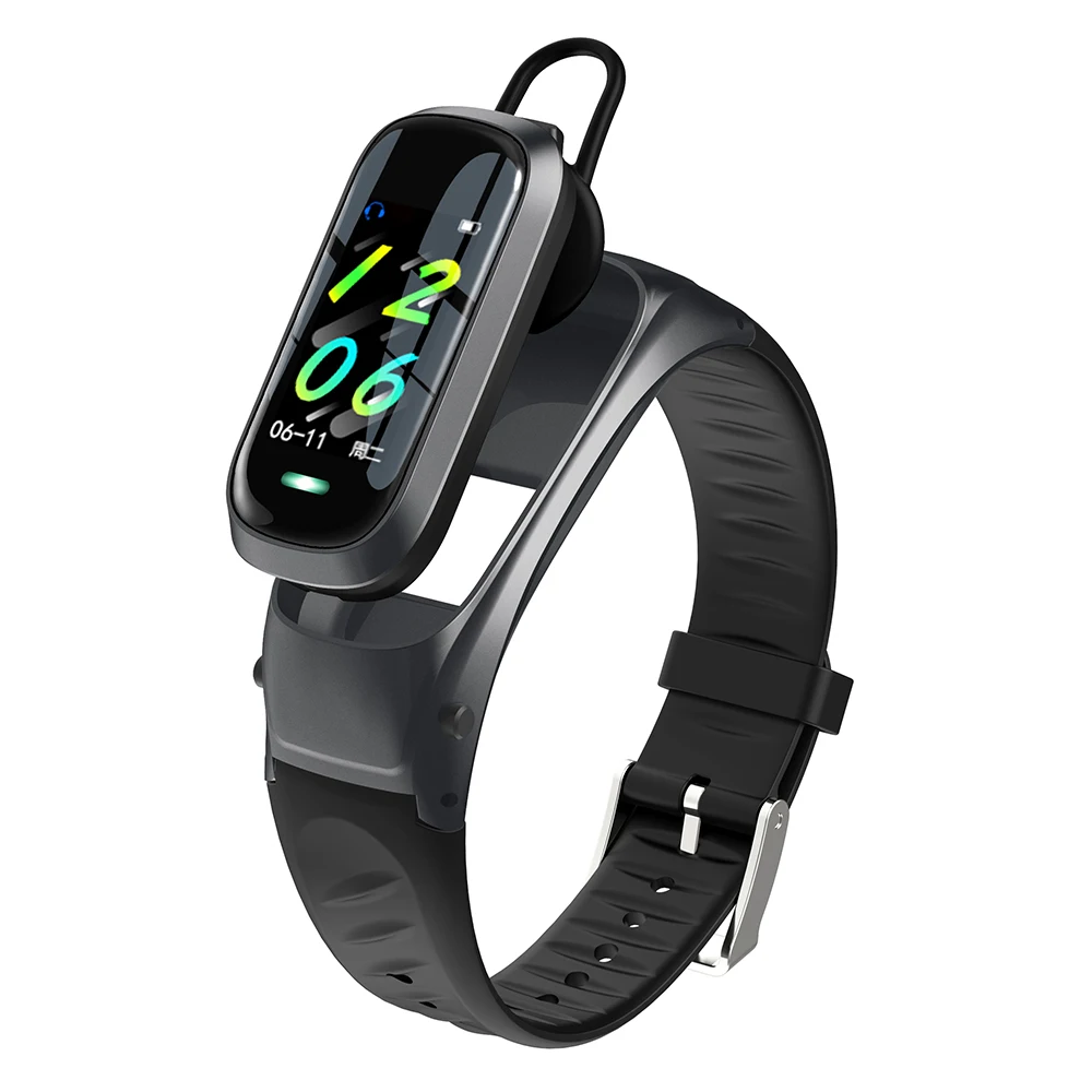 

B9 2020 New product Wireless earphone Smart watch Heart Rate Blood Pressure Fitness Bracelet Bluetooth Headset Wristband