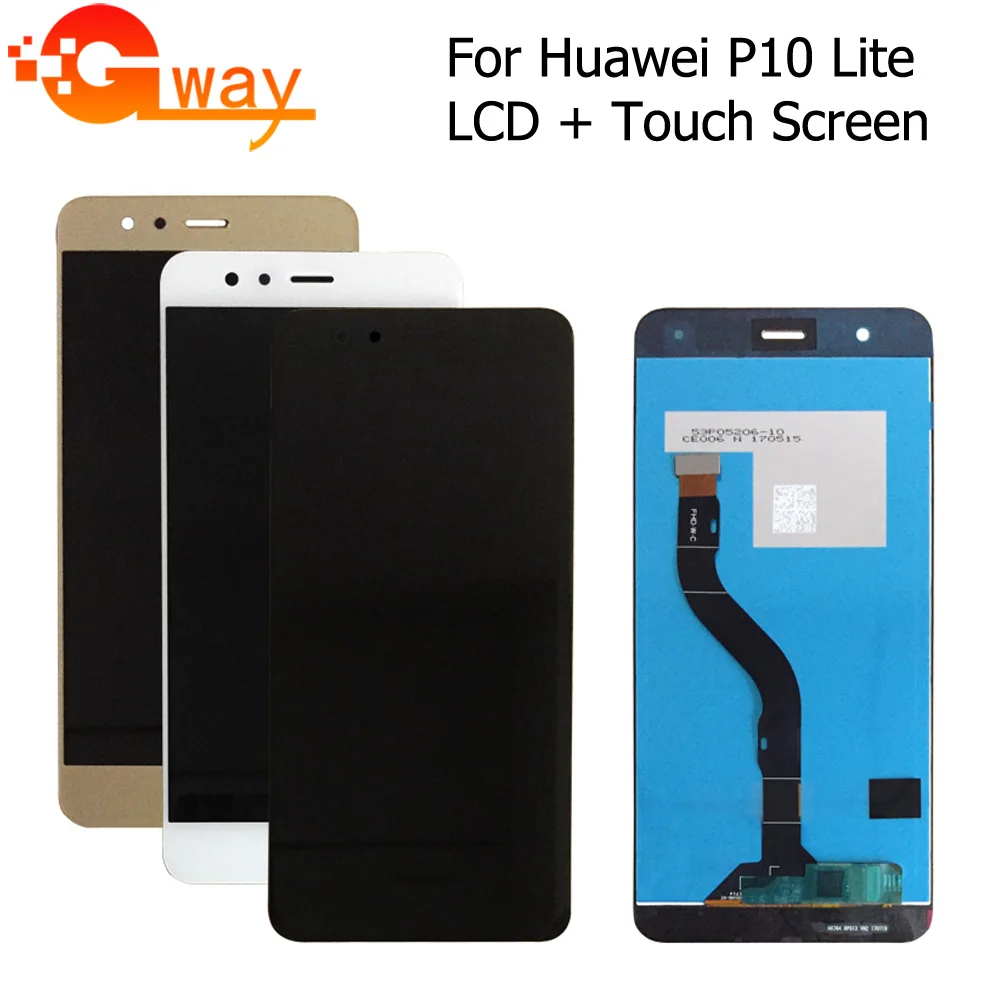 ЖК-дисплей качества AAA для HUAWEI P10 Lite ЖК-экран p10 lite зеркальная фотография