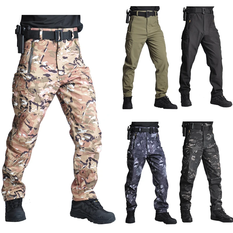 Мужские камуфляжные штаны водонепроницаемые ветрозащитные Походные для
