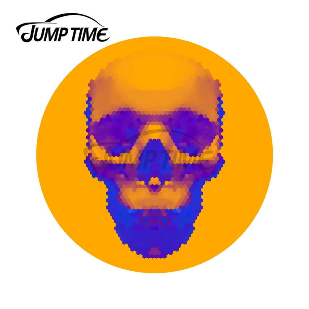 

JumpTime 13 x 13cm Retro HEXGON Skull Car Stickers Vinyl Material Sign Decal Graphics Waterproof Windshield Trunk Decoration