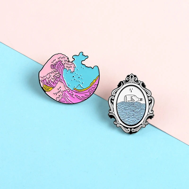 Эмалированная булавка с изображением Карибского пирата для лацкана в виде