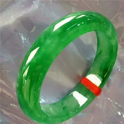 

Natural Burmese emerald green 54-64mm bracelet, elegant princess jewelry, gift for mother to girlfriend