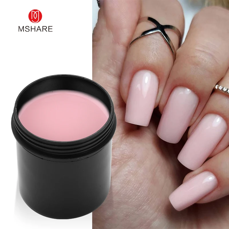 

MSHARE Beige Pink Nude Self Leveling Gel Camouflage Encapsulated For Nail Extension Running Thin Lopende Dunne Gel