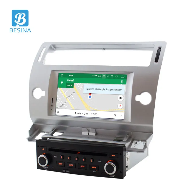 Автомобильный dvd-плеер Besina Android 9,0 для Citroen C4 Quatre Triumph, мультимедиа, gps навигация, wifi, четыре ядра, 4 Гб, 1 Din, автомагнитола