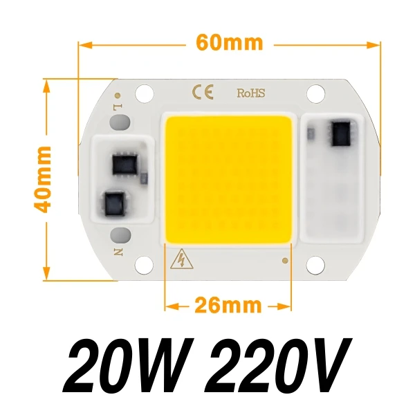 20W Cold White 10 шт./лот светодиодный светильник с полным спектром 20 Вт 30 Вт 50 Вт теплый белый холодный белый светильник для выращивания 220 В умный IC для теплицы прожектор светильник DIY - Цвет: 20W Cold White
