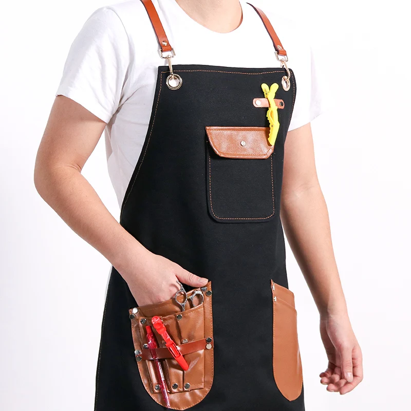 Фартук для парикмахера Модная Джинсовая одежда с вышивкой индивидуальный