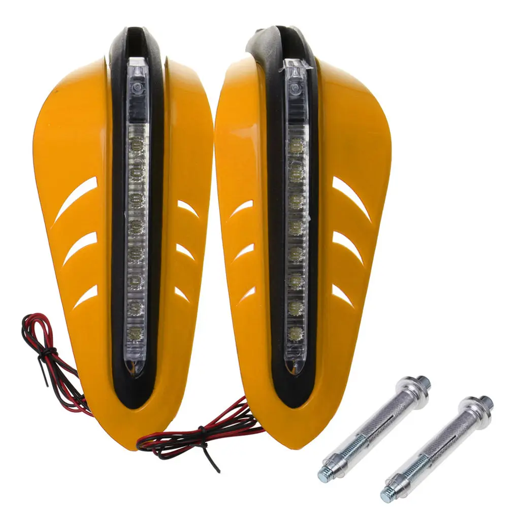 

A Pair Universal Motorcycle Handle Brush Bar Hand Guard Protector Cover with Led Light For 7/8" Grips Yamaha Honda