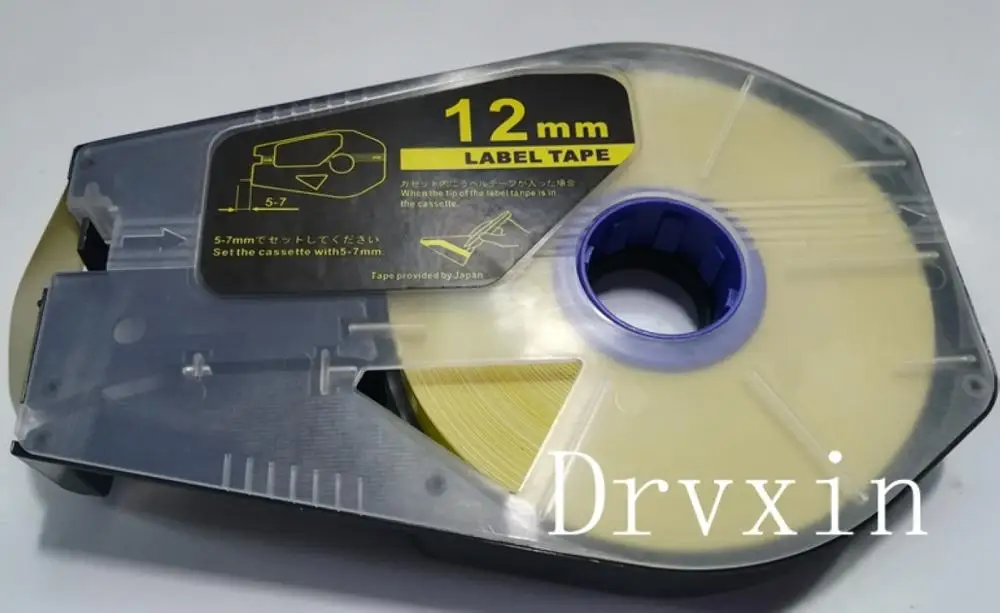 apes Label Cassette TM 1112Y(12mm+Yellow)For Ribbon Printer Cable ID mk2500 mk1500 mk2100 m 1pro IV mk2600 2500|Самоклеящаяся