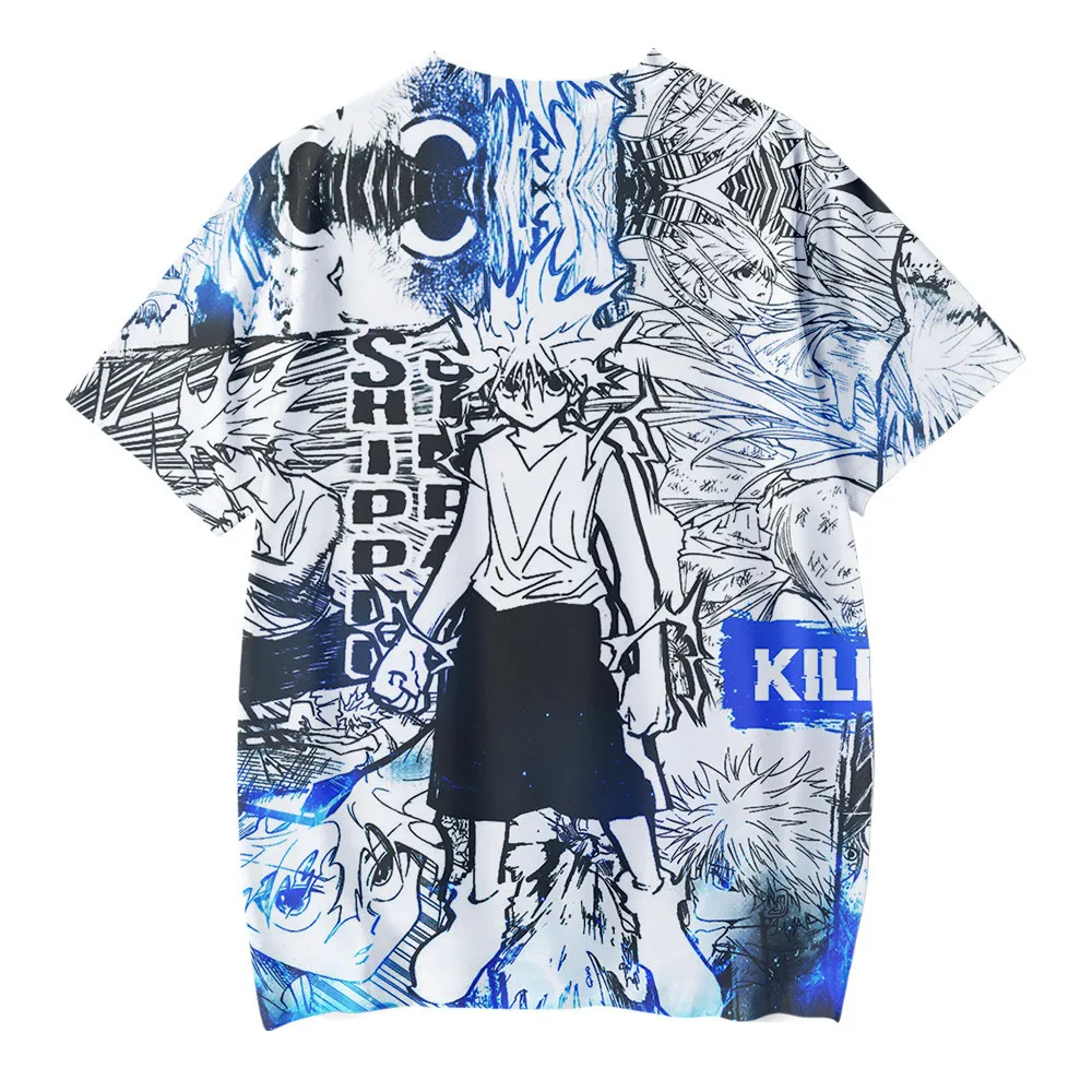 Детская футболка с японским аниме Hunter X HXH Killua Zoldyck Hisoka уличная одежда забавная для