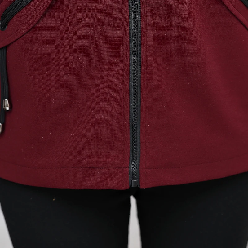 

Middle-aged and Elderly Women's Coat 2020 New Spring Hooded Zipper Jacket Plus Size 4XL Autumn Coats Outerwear Mother Dress