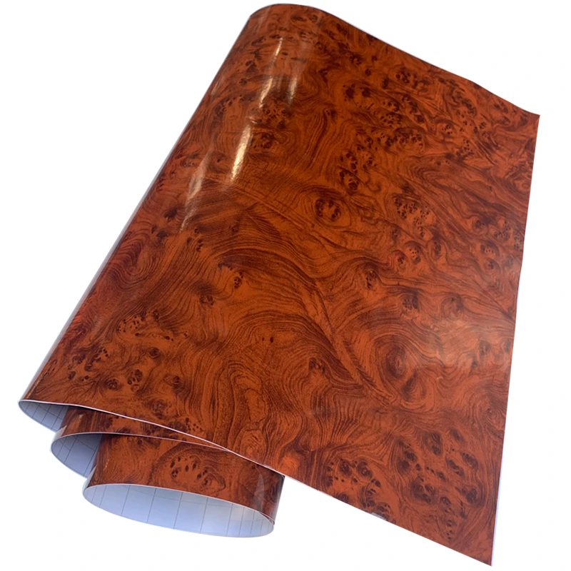 Pvc Self-adhesive Glossy Wood Grain Textured Vinyl Car Vehicle Wrap Sheet Film Sticker Roll Home Interior Decors | Автомобили и