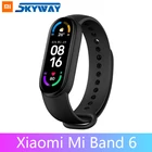 Фитнес-браслет Xiaomi Mi Band 6, фирменный полноэкранный браслет с пульсометром, монитором уровня кислорода в крови, для плавания