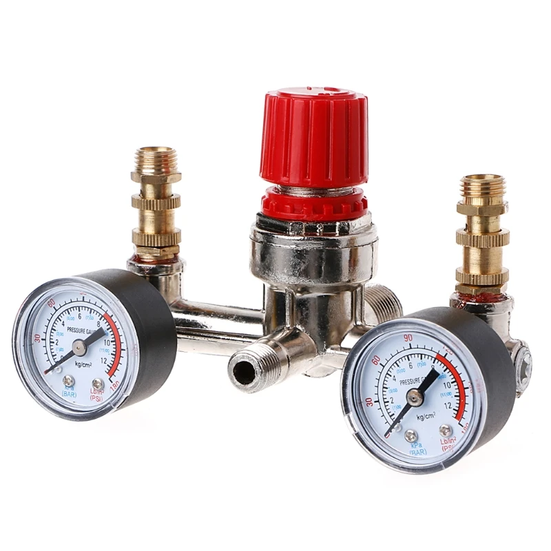 

Heavy Duty Air Compressor Pump Pressure Control Switch + Regulator Valve Gauges