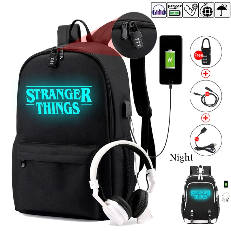 Светящийся школьный рюкзак для мальчиков и девочек с USB зарядкой защитой от