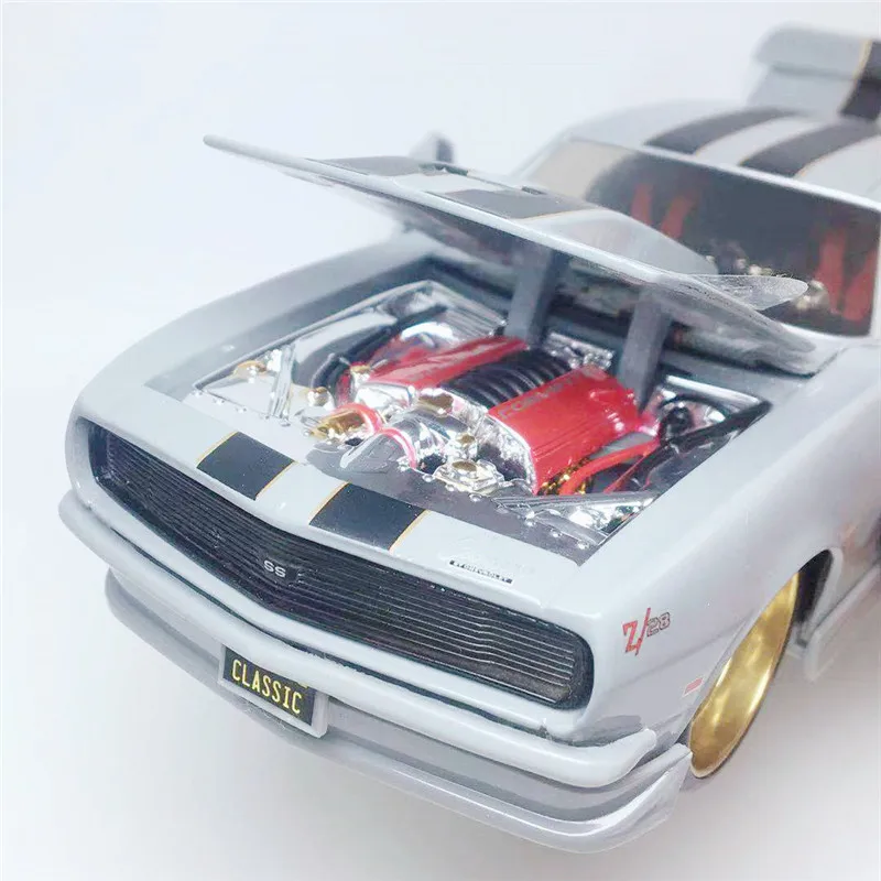 Высокое моделирование 1:24 1968 Chevrolet Camaro Z28 металлический сплав модель автомобиля, коллекция и подарок Ретро модель автомобиля украшения