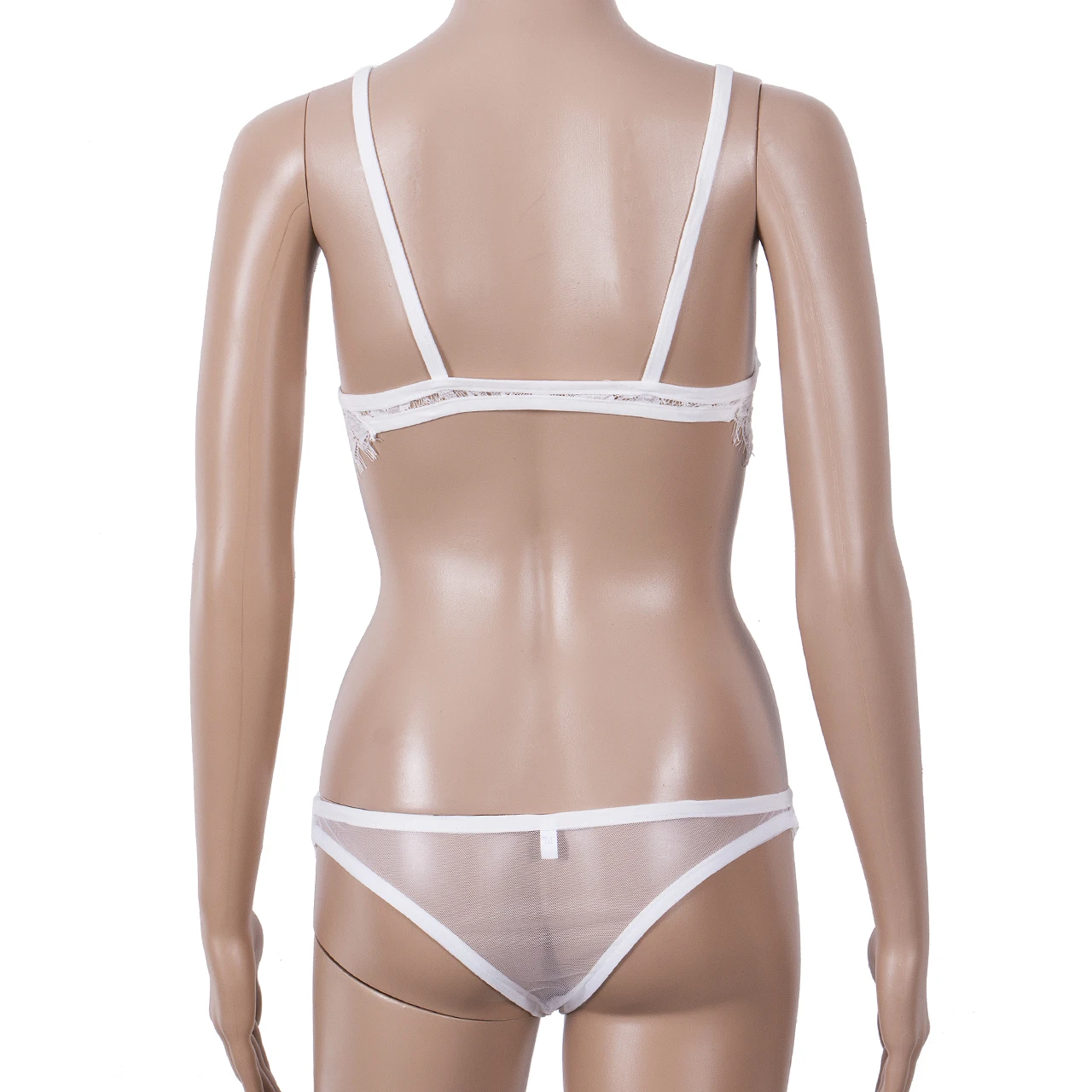 Комплект нижнего белья женский кружевной бюстгальтер с V-образным вырезом и