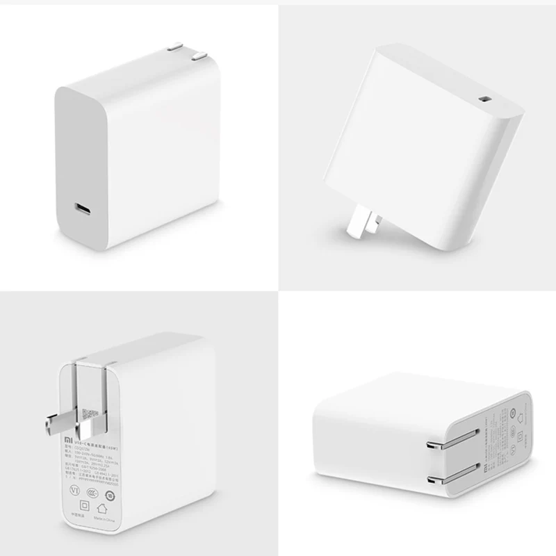 Xiaomi USB-C 65W Quick Charger Output Type C Port USB PD 2.0 QC 3.0 Power adapter for Mi laptop air 13.3 MacBookpro MIX 2S phone |