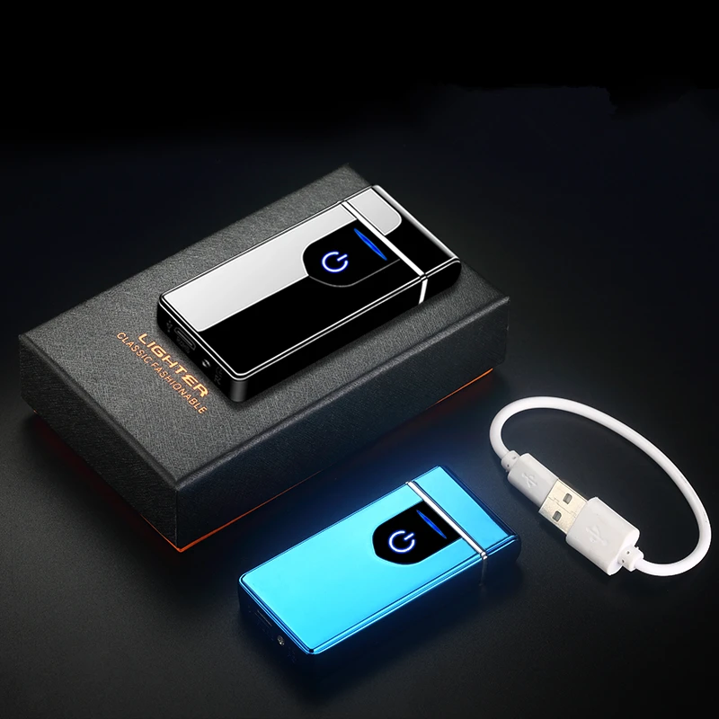 Двойной arc светодиодный сенсорный экран зондирование USB петля зарядки безопасный