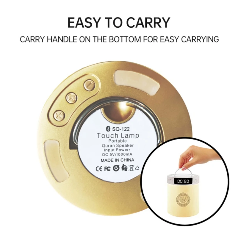 

Bluetooth Quran Speaker LED Night Light Smart APP Control AZAN Clock Loudspeaker
