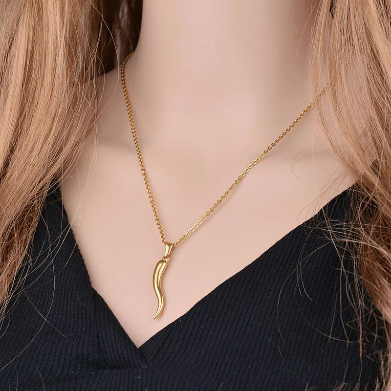Ожерелья Cornicello из итальянского рога для женщин Женское Ожерелье изящные модные