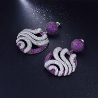 new fashion hyperbole temperament elegant round drop earrings for women female pendant dangle earrings se13