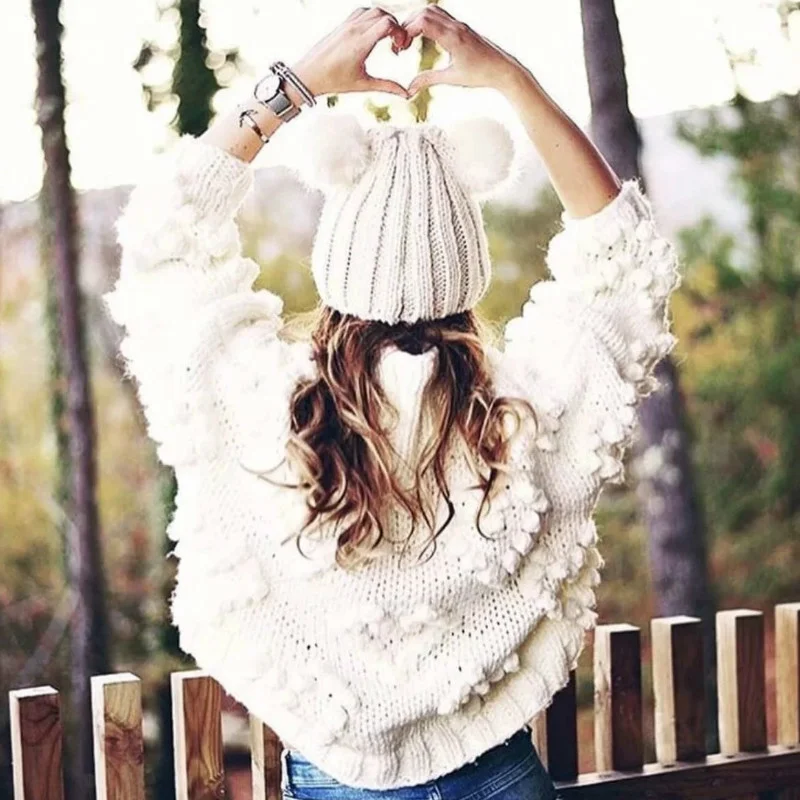 

Winter Women's Thick Cardigan Sweater Coat Thick Wool Handmade Woven Sweaters Cardigan Shawl High Street Style Warm Pink Sweater