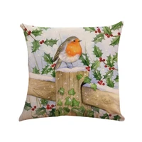 christmas collection cotton linen square pillow covers decorative pillow case linen sofa pillow case