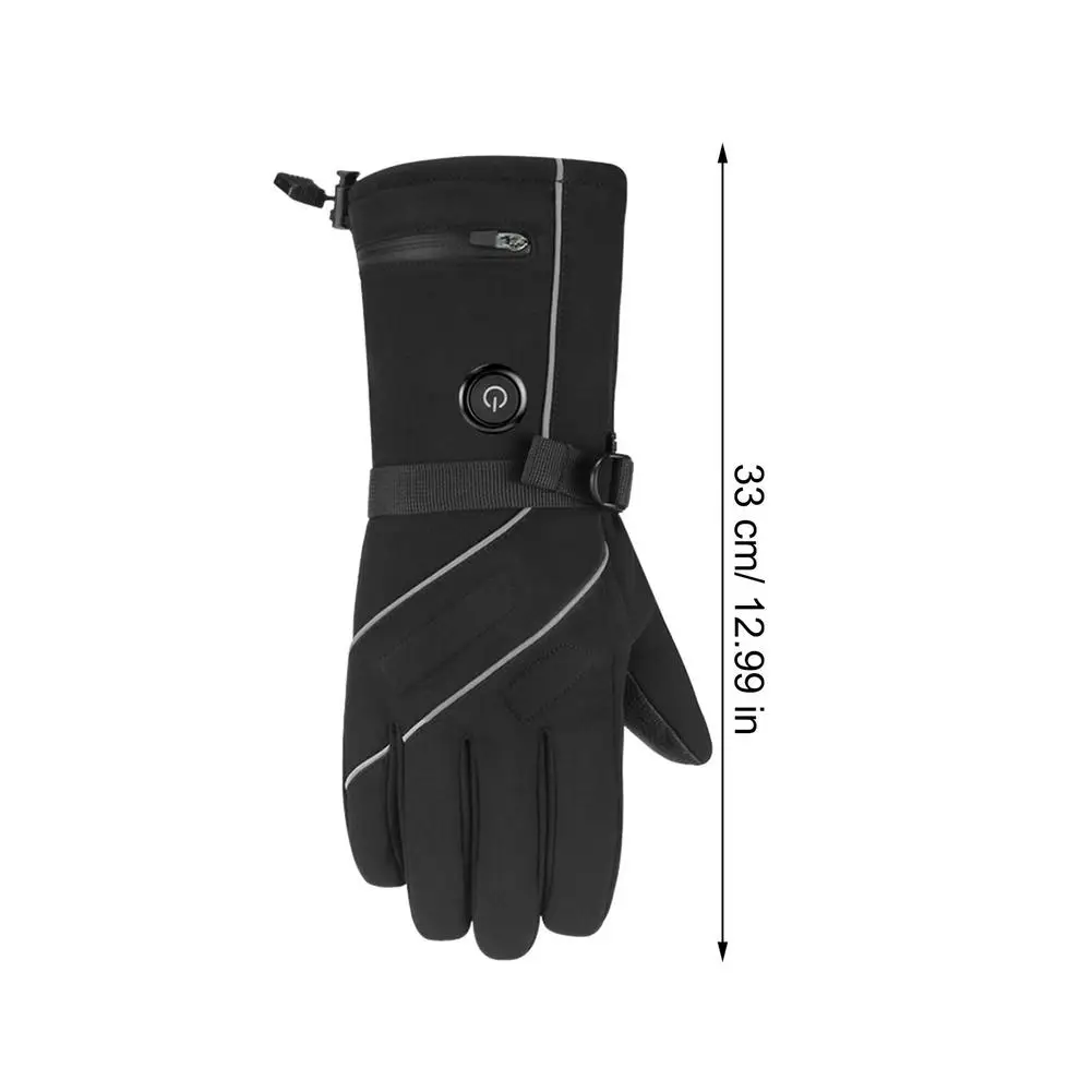 Перчатки с подогревом 3,7 в, водонепроницаемые перчатки с подогревом и сенсорным экраном, с питанием от USB, для мотоцикла, охоты, рыбалки, ката... от AliExpress WW