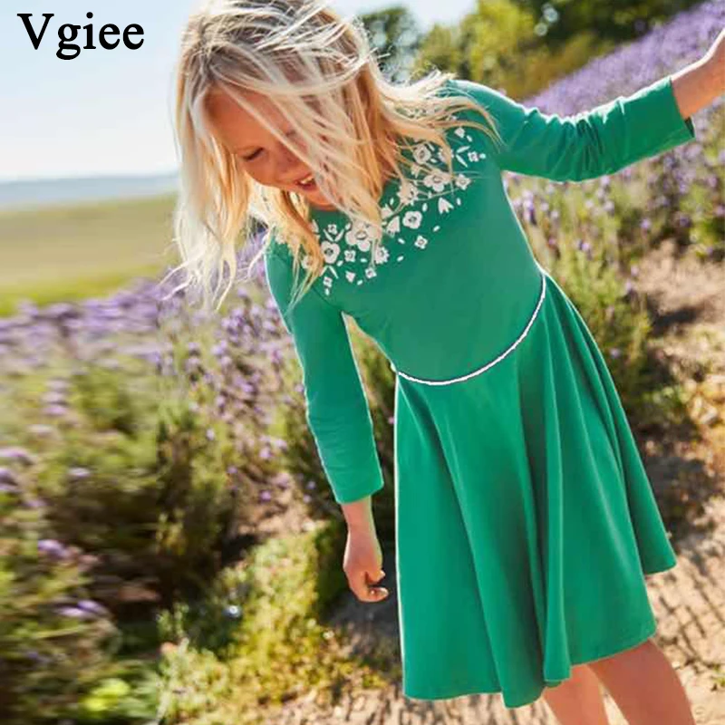 Vgiee/одежда для малышей Детские платья девочек коллекция 2019 года сезон осень зима