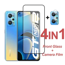 Protective Glass On Realme GT Neo 2 Full Glue Tempered Glass For Realme 8 Pro 7 C21 Screen Protector Realme GT Neo2 Camera Film