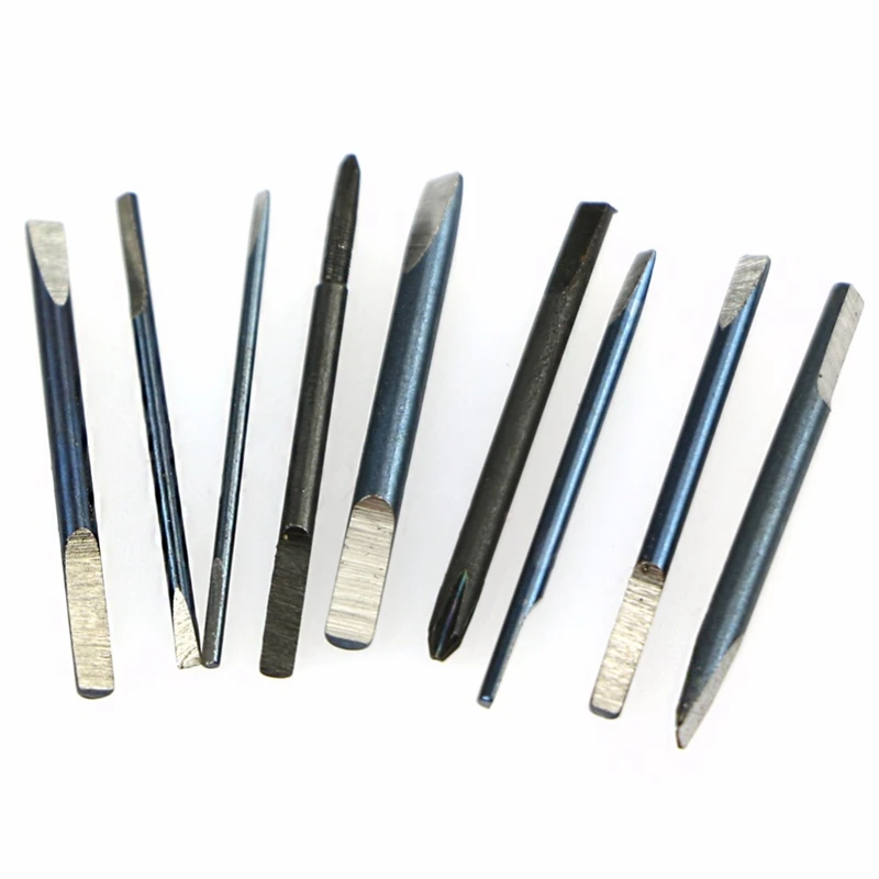 9Pcs 0.8mm-2.0mm Watch Screwdriver Screw Driver Kit Repair Tools Set For Watches Glass