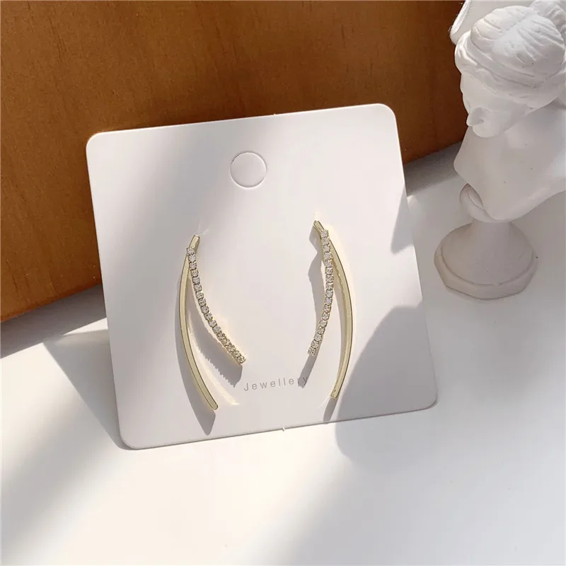 

YANGLIUJIA Fashionable Joker Temperament Brief Line Two Wear Earrings A Female Party Accessories Jewelry Gifts