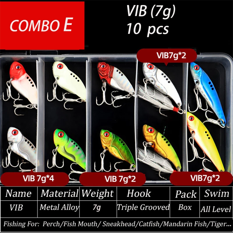 Металлическая Вибрирующая Приманка Vib жесткий Рыболовный набор г Металлические