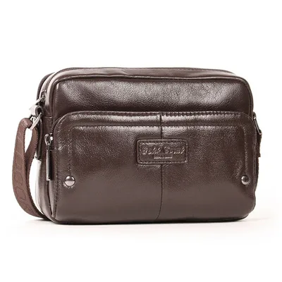 Горячая продажа натуральная кожа маленькая сумка из воловьей кожи мужская через