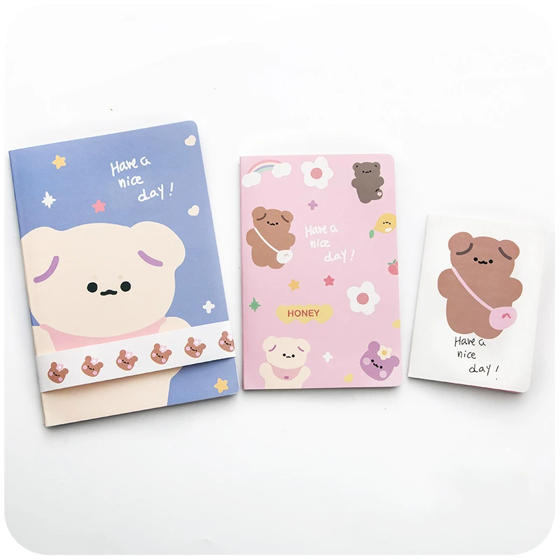 Блокнот SIXONE из 3 предметов в виде цветка медведя тюльпанов корейский кавайный