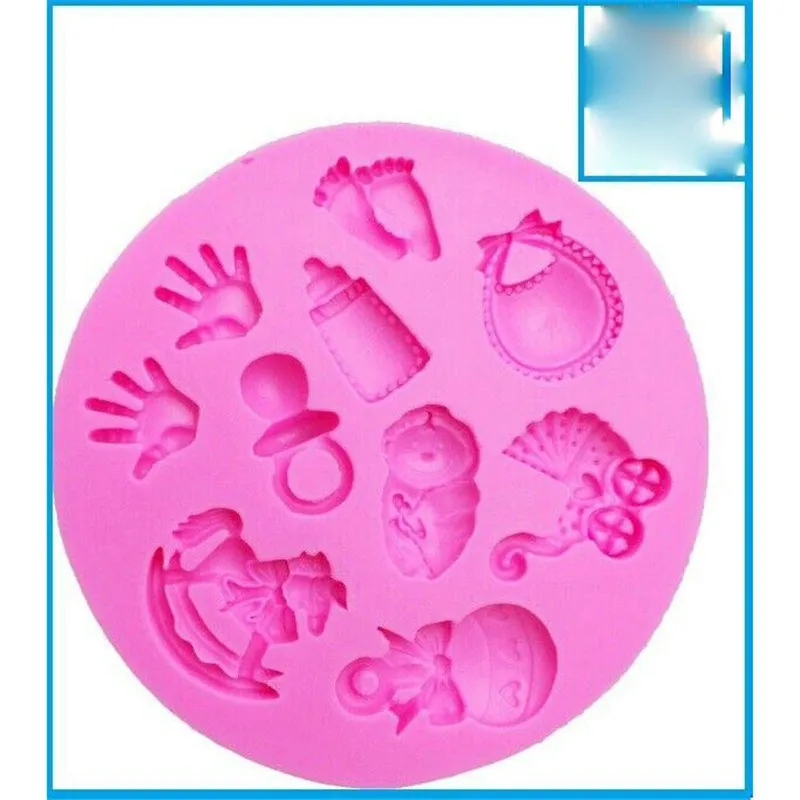 Силиконовая форма для детского торта с принтом рук и ног | Дом сад